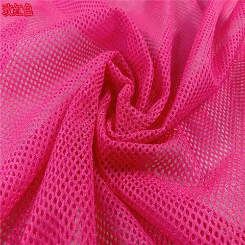 High-grade Black Fishnet Mesh Fabric By Meters for Chairs Bags Cradles Sewing Plain Summer Polyester Textile Wearable Breathable
