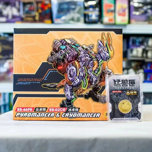 52TOYS BB-46PR Pyromancer & BB-02CR Cryomancer Deformation Robot, Converting in Mecha and Cube, Action Figure, Collectible Gift