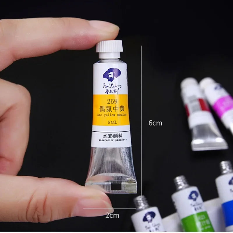 Paul Rubens 5ml 18/24/36 Colors Watercolor Paints Tube Set Water Color Paint Pigment for Beginner Drawing  Art Supplies