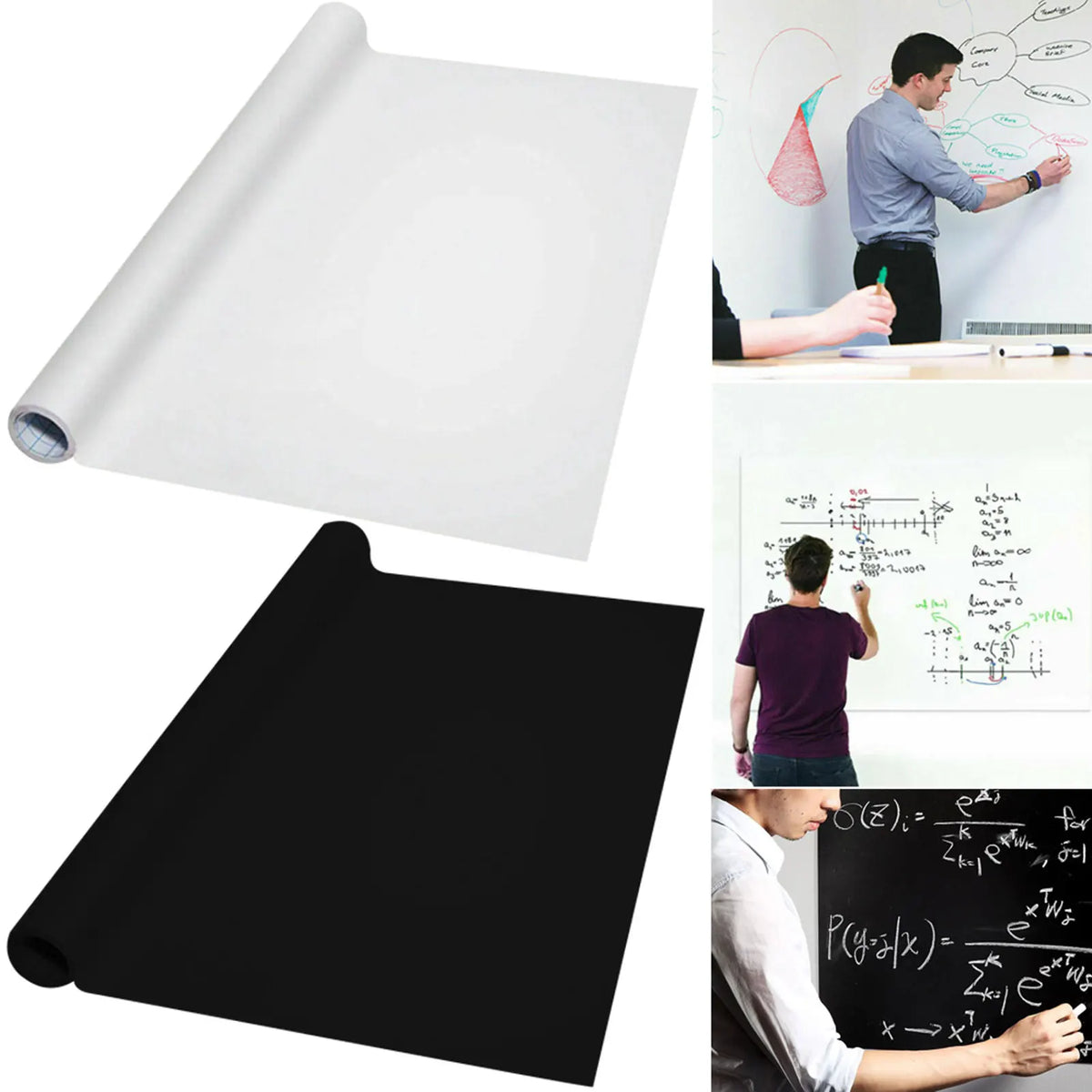 Reusable ChalkBoard Paper Safe Strong Adhesive Stickers Chalkboard for Teaching Drawing Painting school supplies