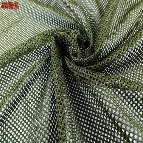 High-grade Black Fishnet Mesh Fabric By Meters for Chairs Bags Cradles Sewing Plain Summer Polyester Textile Wearable Breathable