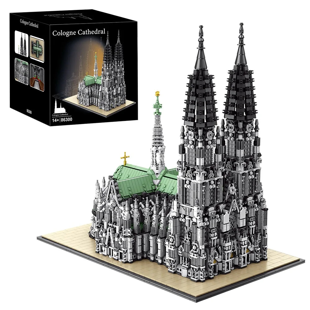 8614PCS Cologne Cathedral Building Blocks Gothic Church Architecture Modular Model Kit ,Assembly Toys for Adults Gift Home Decor