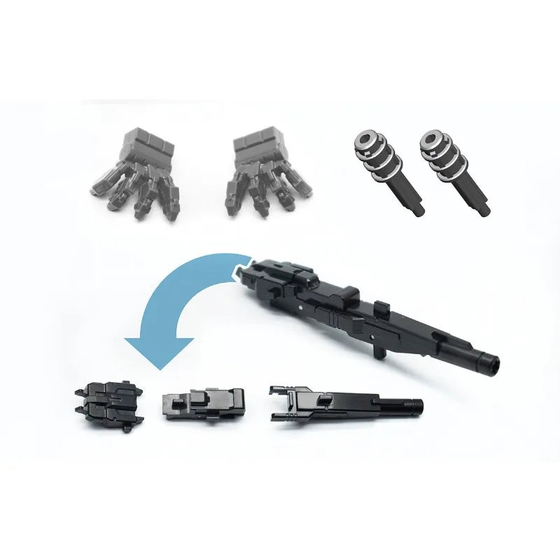 4-in-1 Dark Transforming Robot Gorilla Action Figure with Tank and Airplane Modes, Mechanical Ape Vehicle Model Collectible