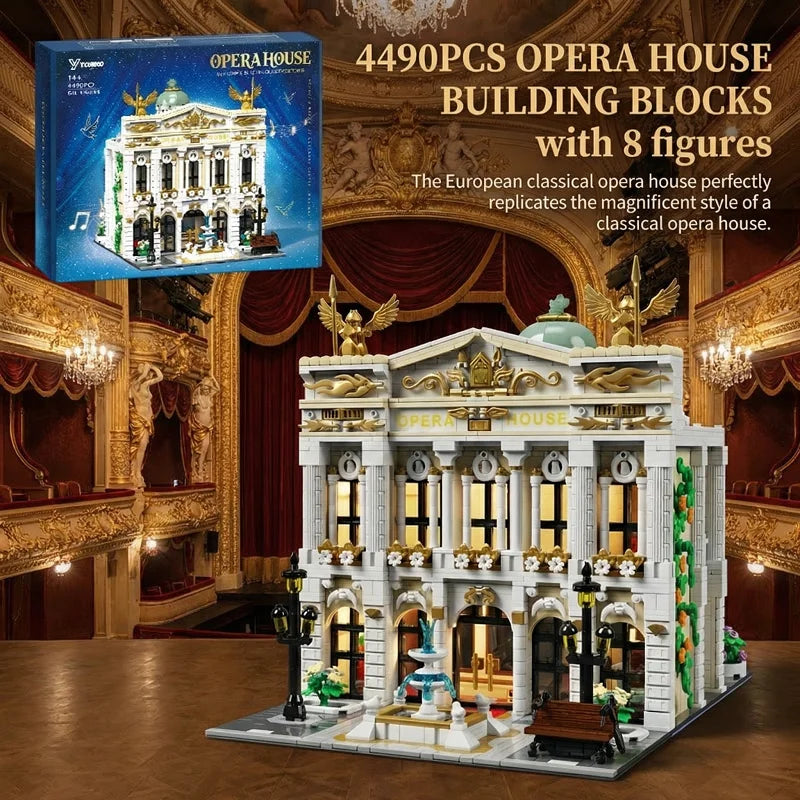 The Royal Opera House 8 Figures LED Modular Buildings Blocks City View Architecture Brick Model Kit Toy Adults Kid Gift 4490PCS