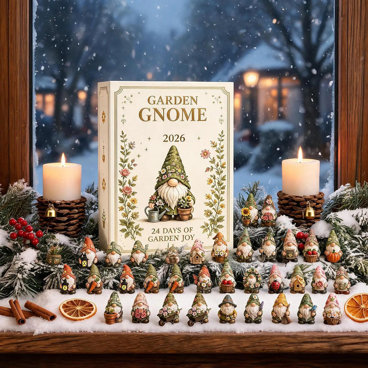 Gnome Advent Calendar – 24 Mini Figurines Christmas Countdown for Kids