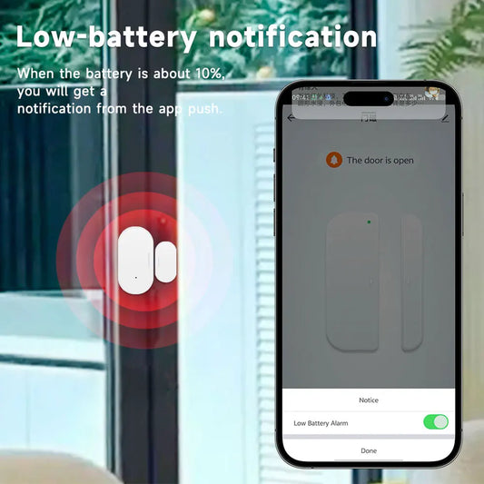 Wireless Zigbee2MQTT 3.0 Door Window Sensor Smart Home Alarm Contact Sensor for Home Security