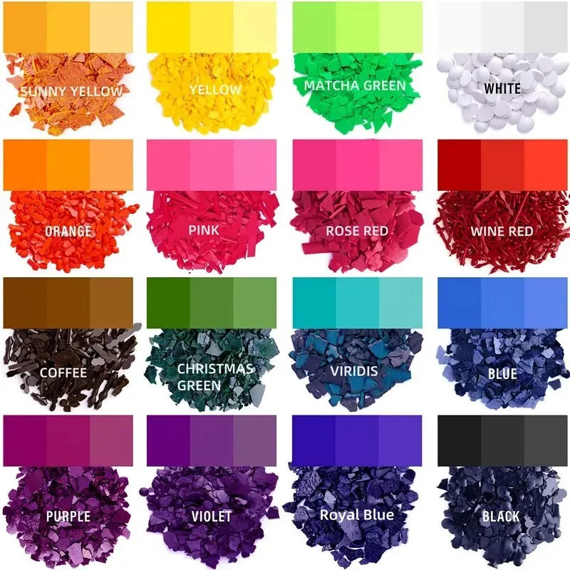 16 Colors Candle Dye Chips, Soy Wax Color Dye Kit for DIY Candle Making, Art Craft Supplies, Jewelry Making Wax Molding Material