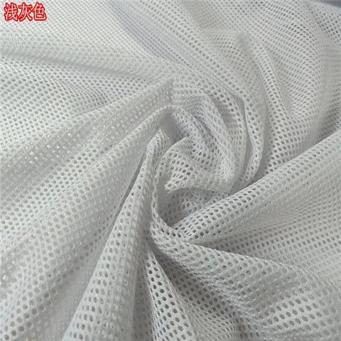 High-grade Black Fishnet Mesh Fabric By Meters for Chairs Bags Cradles Sewing Plain Summer Polyester Textile Wearable Breathable