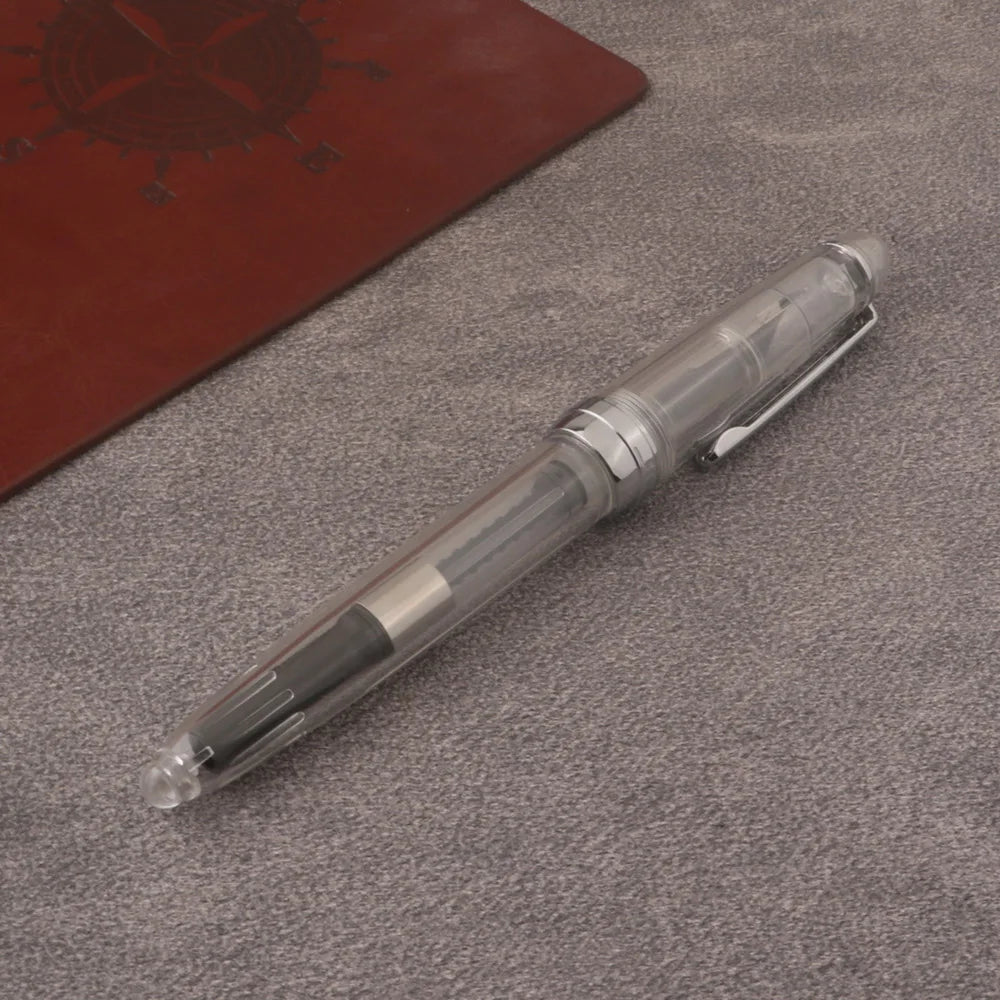 High Quality Naginata nib Fountain Pen Spin transparent 1.0mm Stationery Office Supplies Signature Calligraphy Ink Pens