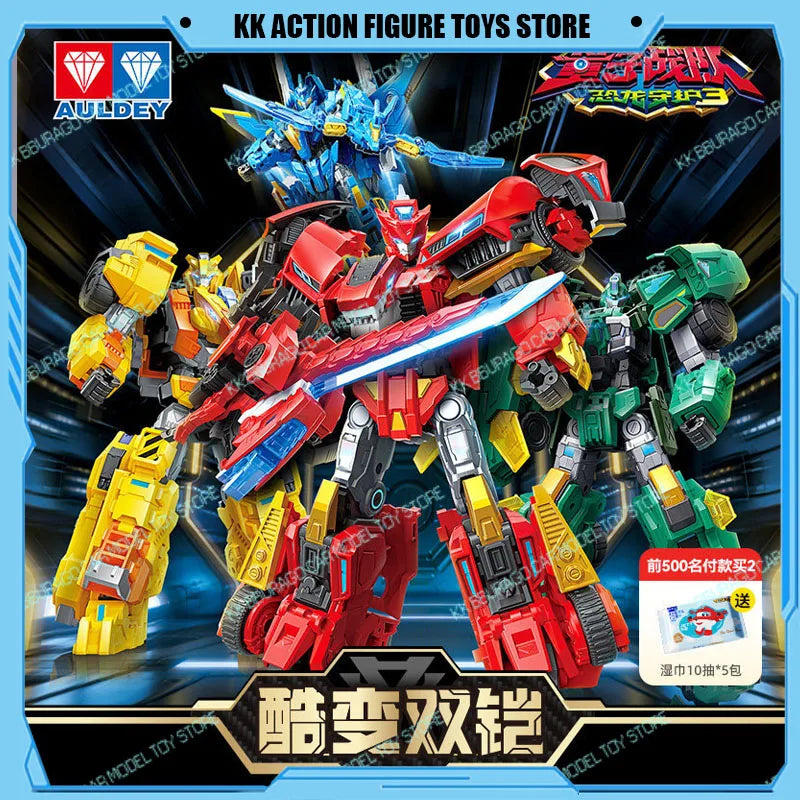 Auldey Transformation Robot Toy Quantum Heroes Action Figures Blaze Balt Amber Strike Movable Action Figure Children Gift
