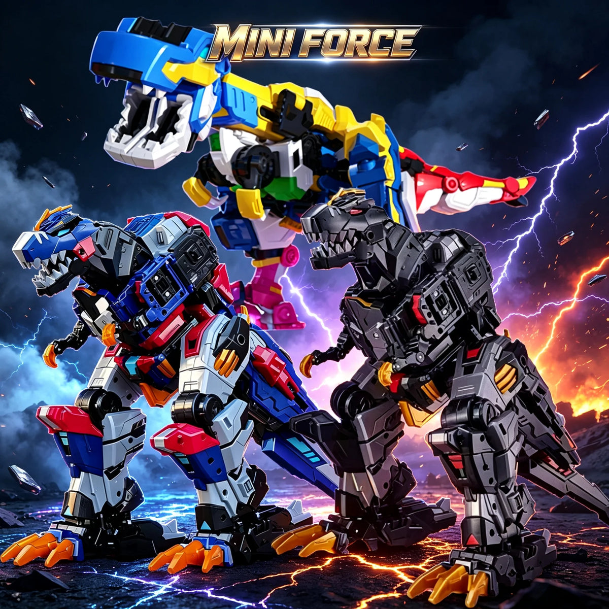 MiniForce Mecha Penta X Ranger 5 in 1 Transformation Robot Bot PENTATRON Model Deformation Combiner Action Figure Toys Gift