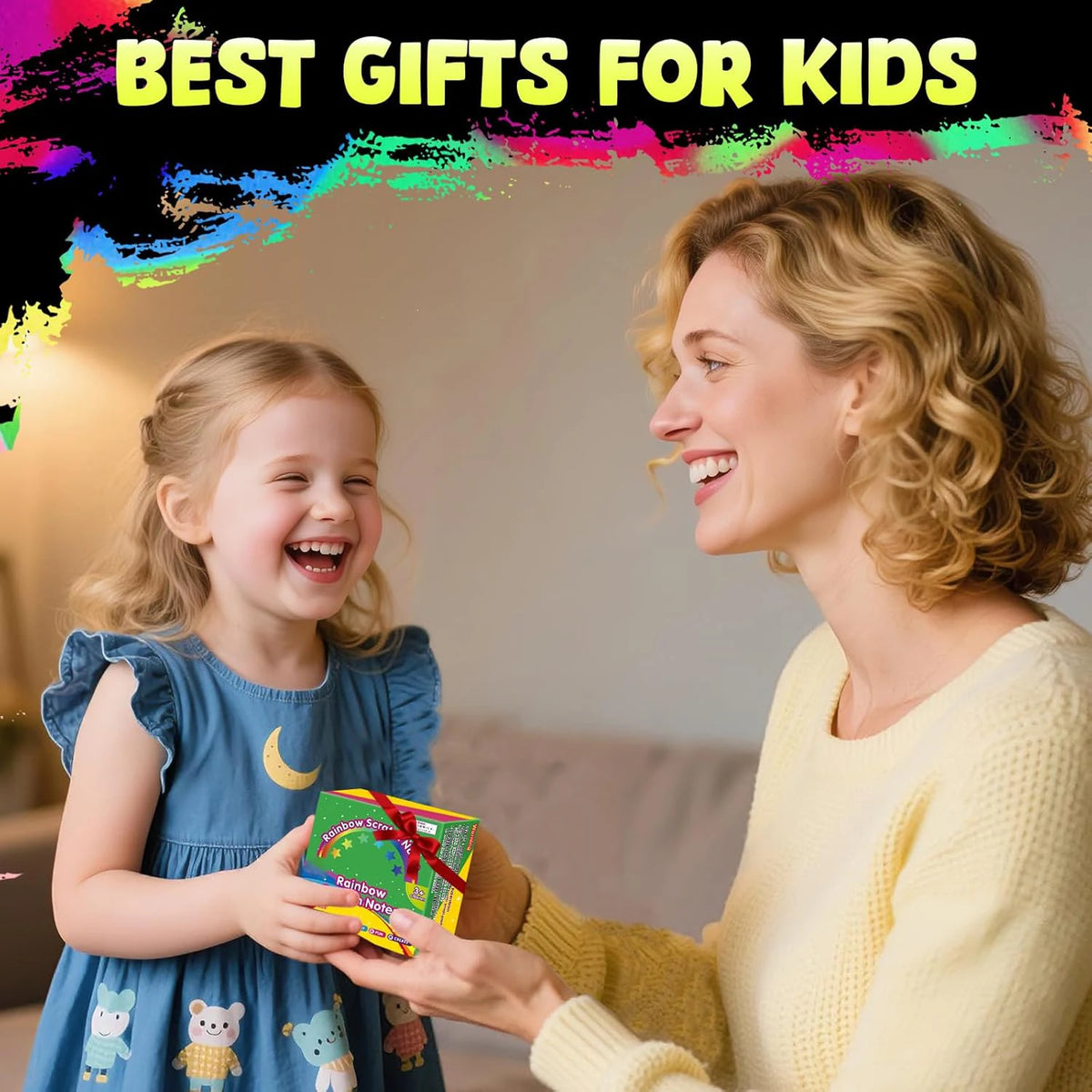 50-150 Pcs Rainbow Scratch Paper Art Notes Kids DIY Crafts Easter Basket Stuffers Girls Boy Classroom Prize Gift School Activity
