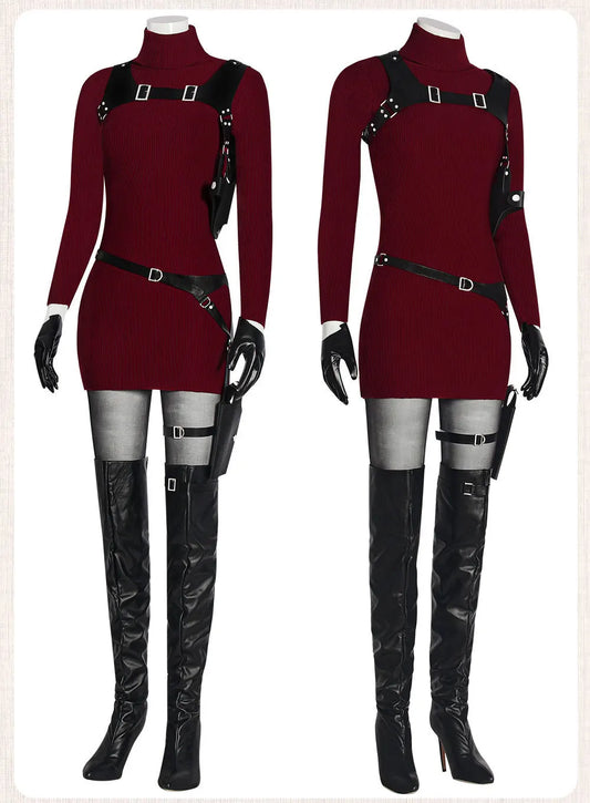 Horror Game Movie Resident Evil 4 Ada Wong Cosplay Full Set Same Style Outfit Halloween Carnival Comic Con Stage Cosplay Suit