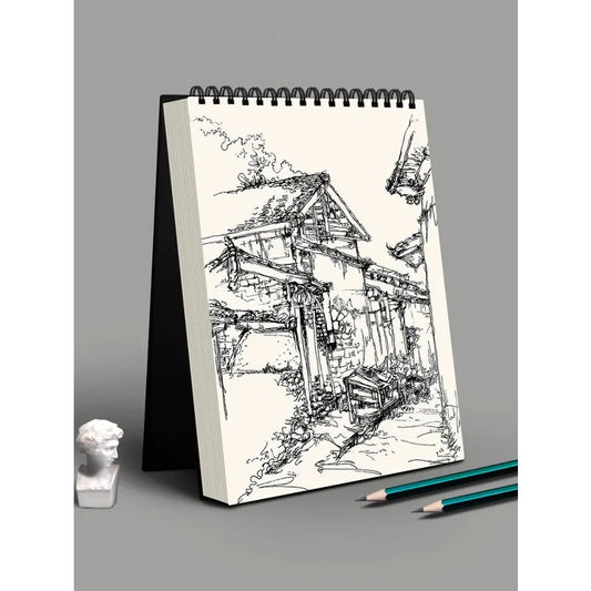 1 Pack 30-Sheets Top Spiral-Bound Sketch Book Acid-Free Art Sketchpad for Artistic Drawing Painting And Writing