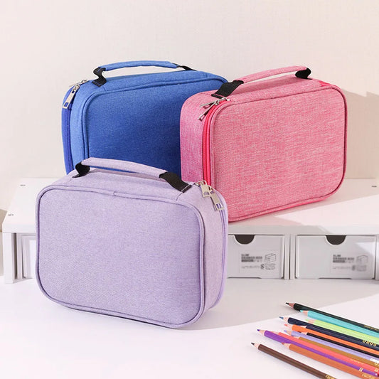 Colored Pencil Case – 72 Slot Storage Holder in 4 Colors
