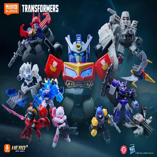 In Stock Blokees Transformers GV08 12PCS Optimus Prime Shockwave Soundwave Bumblebee Hot Rod Figurine Model Blind Box Toys Gift