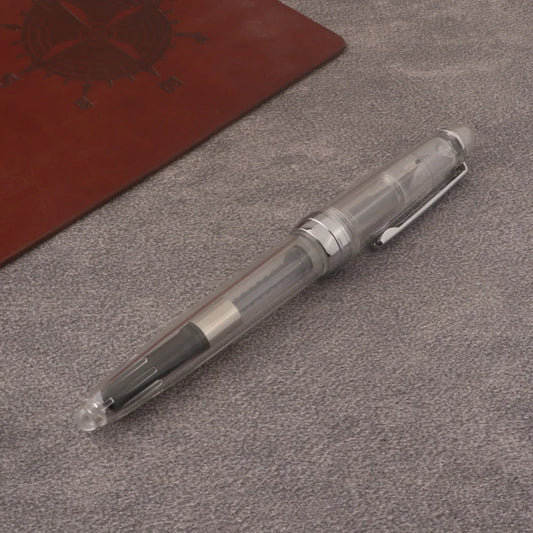 High Quality Naginata nib Fountain Pen Spin transparent 1.0mm Stationery Office Supplies Signature Calligraphy Ink Pens
