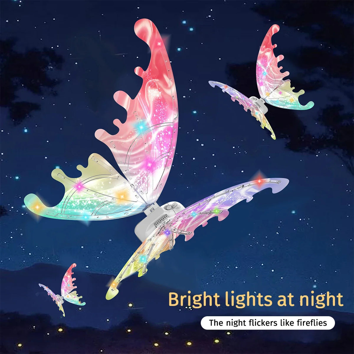 Halloween Children Electric Butterfly Wings Elf Wings Costume Magic Led bats Wing Cosplay Dress Up for Kids Cats Dogs