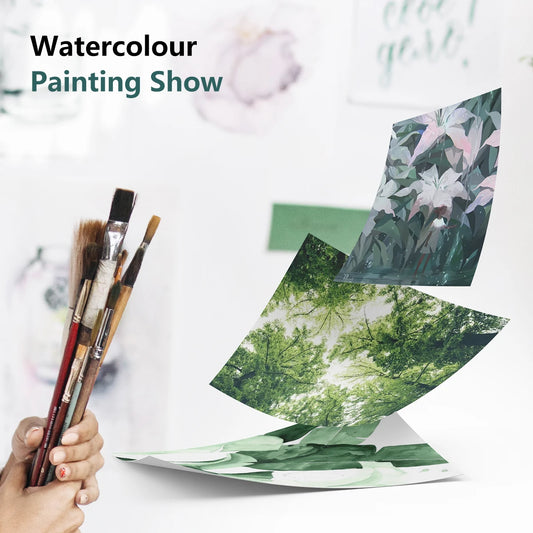 SeamiArt 10/20pcs 32K 16K Watercolor Drawing Paper 300gsm Hot Cold Pressed Wood Pulp Art Supplies