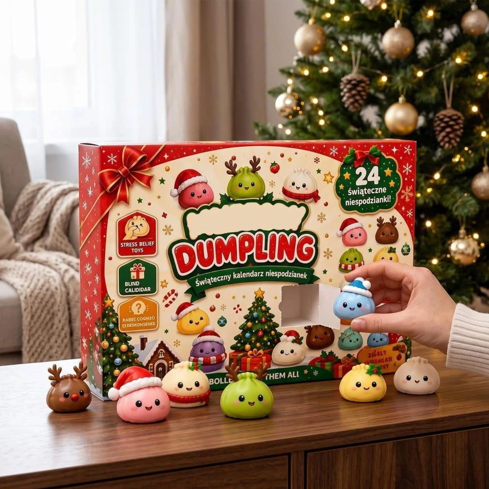 24-Day Christmas Dumpling Advent Calendar – Countdown Ornaments Gift Set