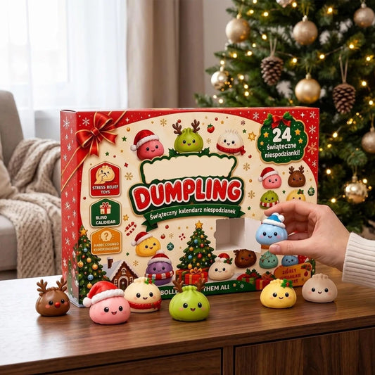 24-Day Christmas Dumpling Advent Calendar – Countdown Ornaments Gift Set