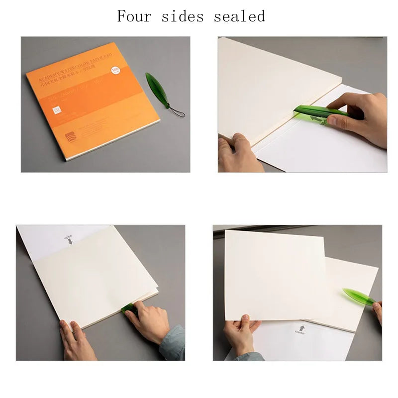 Baohong 100% Cotton Watercolor Paper Pad A5/A4/A3/32k/16k 20Sheets 300g Water Color Paper Block Artist Book Pad Art Supplies