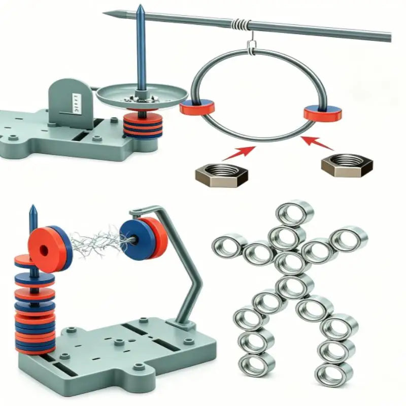 Magnetic Science Experiment Kit for Kids, Magic STEM DIY Handmade Educational Toy for Intellectual Development