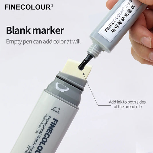 Finecolour 20mm Wide Markers Line Sketching Art Big Wide Head Markers Pen Drawing School Art Supplies EF105 2-12pcs