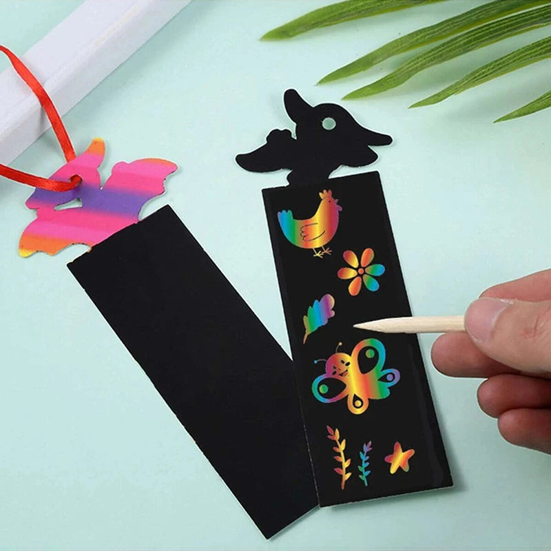 Colorful Scratch Paper Drawing Template Office Educational Supplies Art Teaching Aids Creative Stationery Student Rewards TMZ