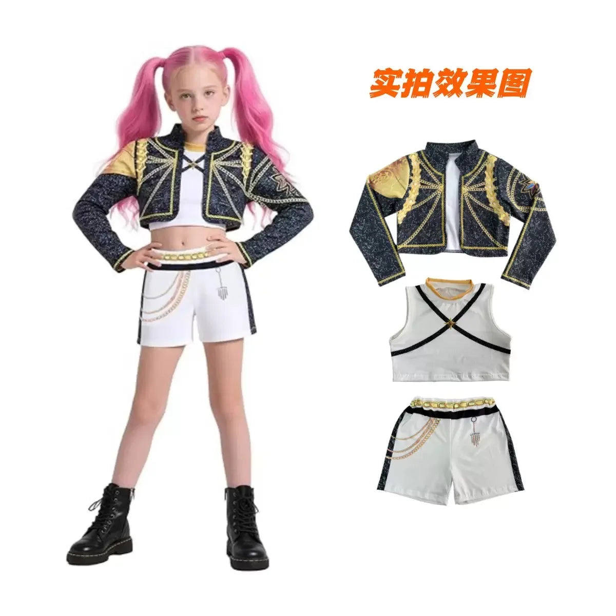 Zoey Rumi Mira Cosplay Costume kpop Women Girls Halloween Carnival Audlt Kids Child Party Role Playing Outfits