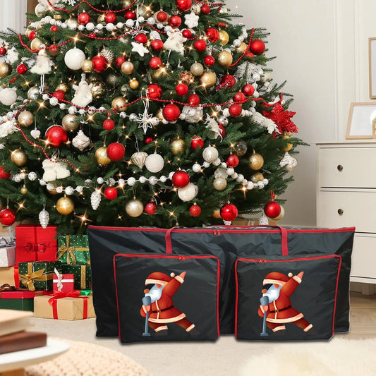 Christmas Tree Storage Bag - Waterproof Dustproof Container for Xmas Tree, Wreath, Ornaments - Holiday Decor Organizer