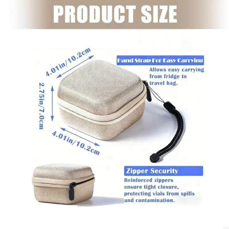9 Slot Cooling Vial Storage Box For Refrigerator Organizes Vials Securely Protectors Case for Home Use 87HA