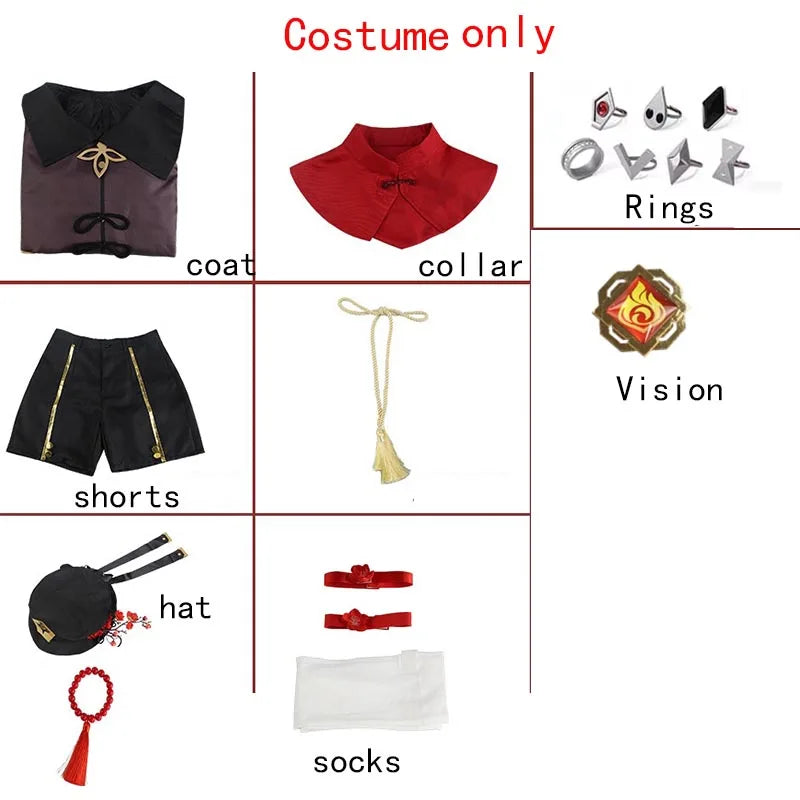 Hutao Cosplay Femme Halloween Costume Anime Clothes For Women Disfraz Mujer Adulta For Adults Ropa Para Hu Tao Outfits